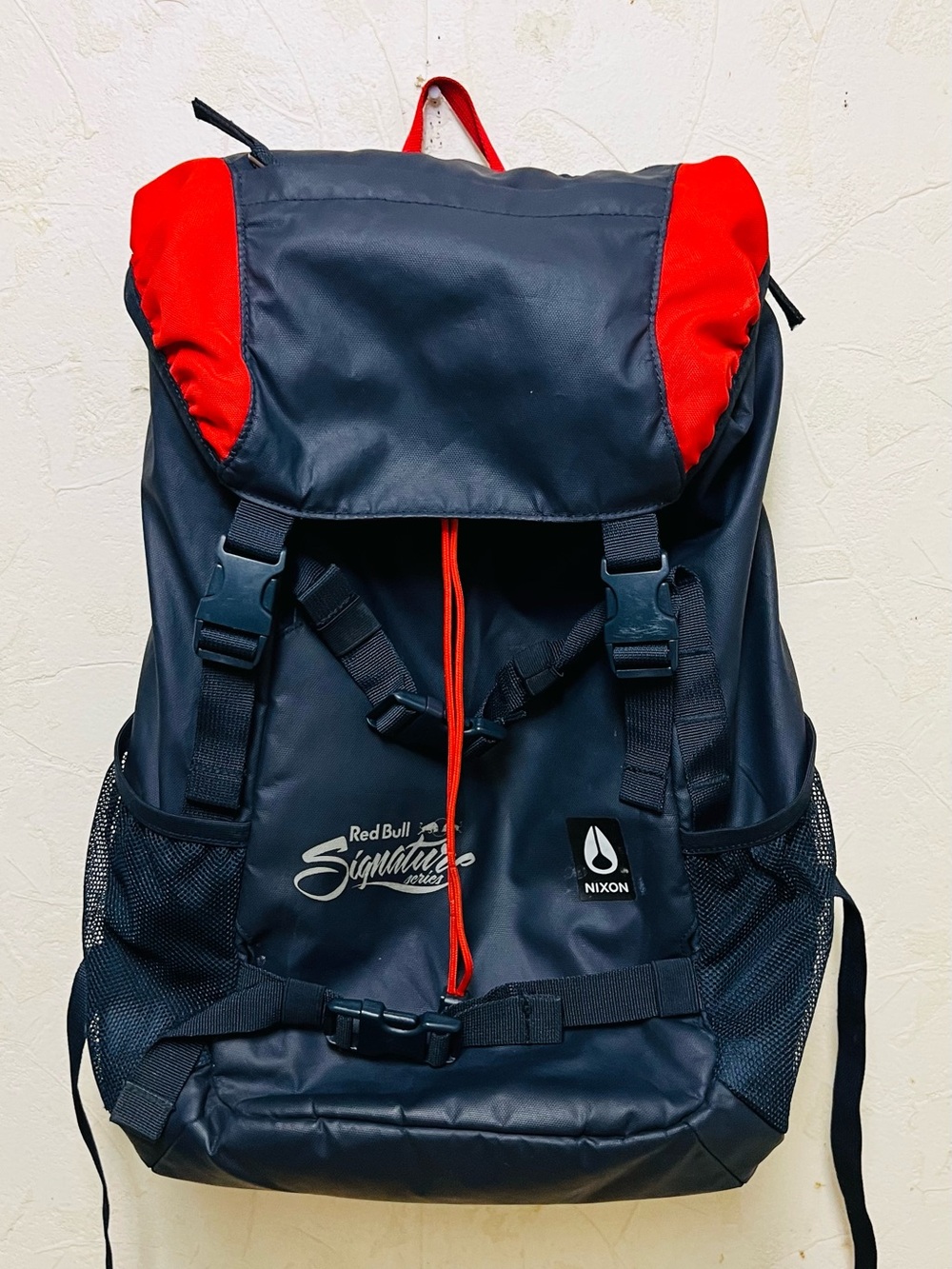 Nixon Men’s Navy and Red Backpack - Red Bull Signature 33L